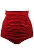Sexy Red Retro High Waisted Swim Short